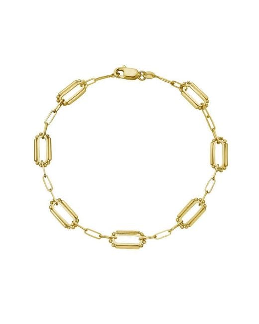 Tresorra Metallic 14K Pallina Paperclip Link Bracelet