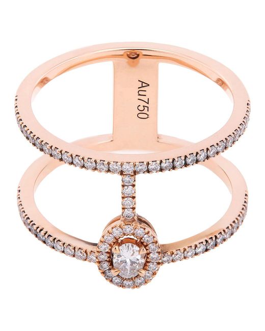 Messika Metallic Glamazone Two-Row Pave Ring