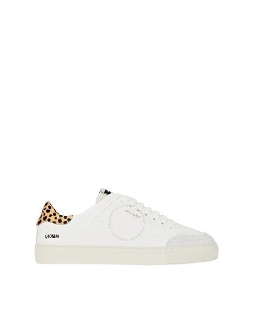 Axel Arigato White Clean 90 Triple Animal Print Detailed Sneakers