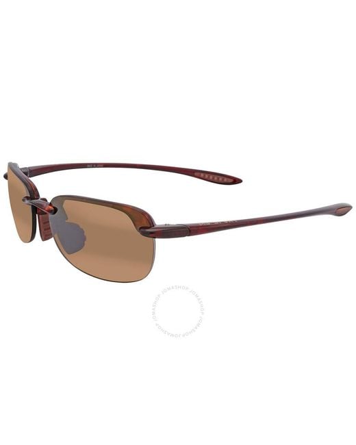 Maui Jim Brown Sandy Beach Hcl Bronze Rectangular Sunglasses H408n-10 56