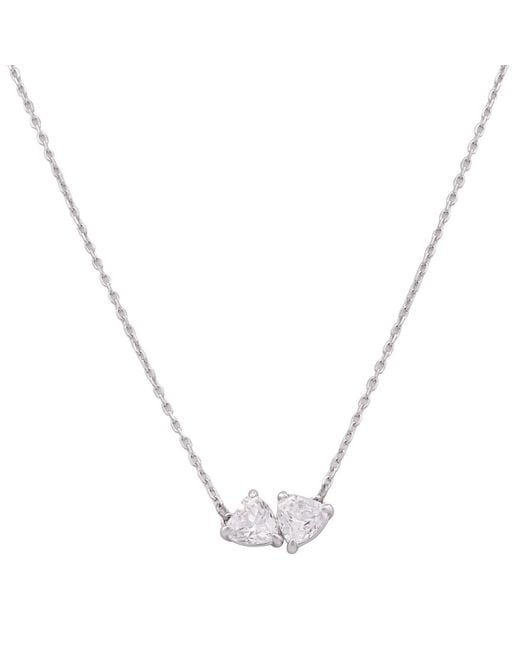 Swarovski Metallic Attract Soul Rhodium Plated Heart Necklace