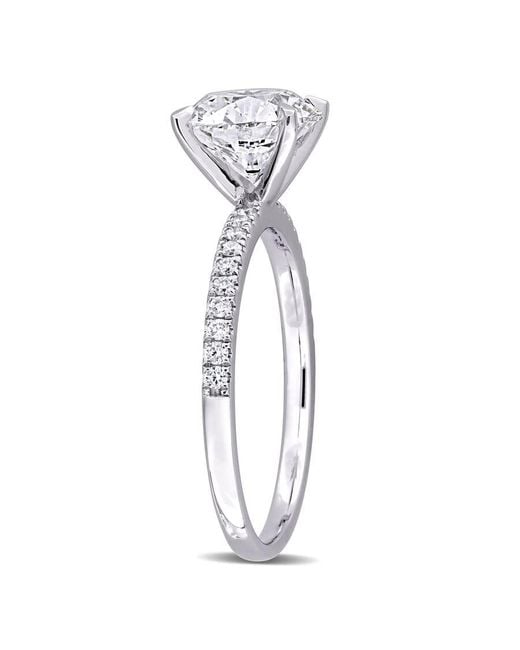 Created Forever Metallic 2 1/6Ct Tw Lab-Grown Diamond Solitaire Engagement Ring for men
