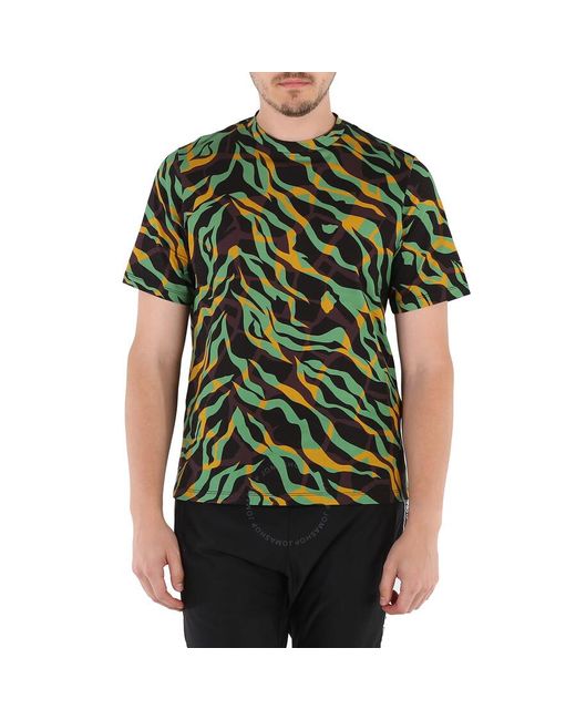 Roberto Cavalli Green Jungle / Aragonite Tiger Twiga Print T-shirt for men