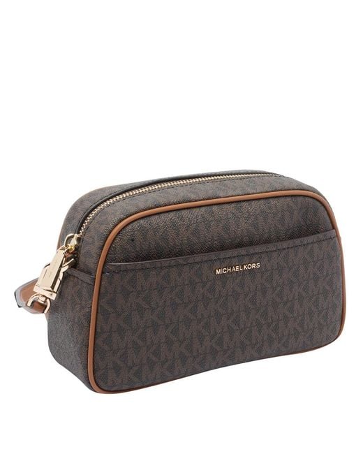 Michael Kors Brown Michael Small Jet Set Crossbody Bag