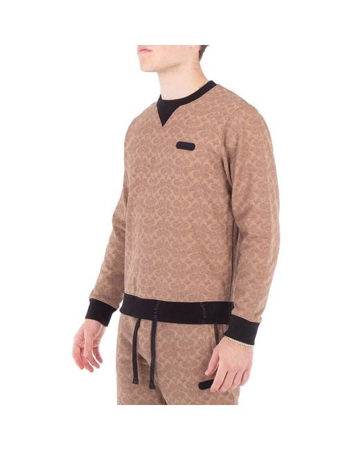 COACH Brown Essential Crewneck Sweatshirt for men