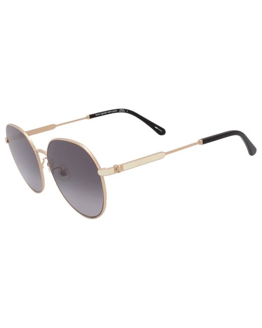 Kate Spade Gray Grey Shaded Round Sunglasses Nesha/f/s 0rhl/9o 60