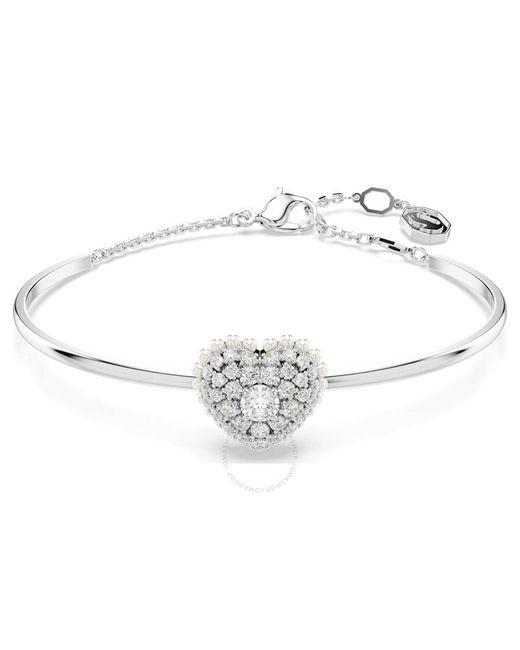 Swarovski Metallic Hyperbola Soft Bangle Hrt Rhodium Shiny
