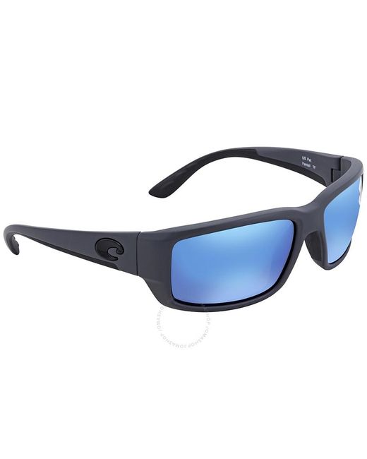 Costa Del Mar Fantail Blue Mirror Polarized Glass Sunglasses Tf 98 Obmglp 59 for men