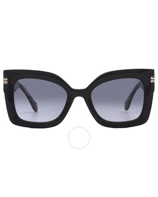 Marc Jacobs Black Dark Grey Shaded Square Sunglasses Mj 1073/s 0807/9o 53