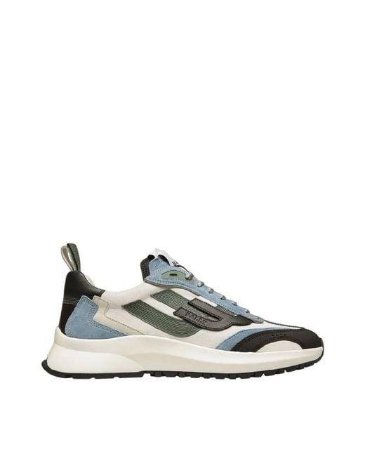 Bally Green Darky-T Panelled Low-Top Sneakers, Brand Size 6 Us for men