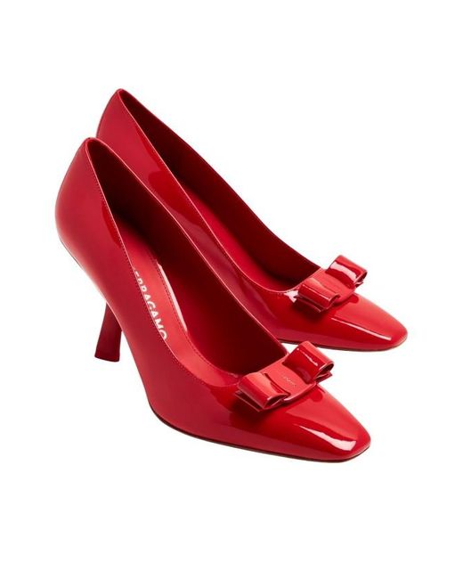 Ferragamo Red Vara Bow Pumps