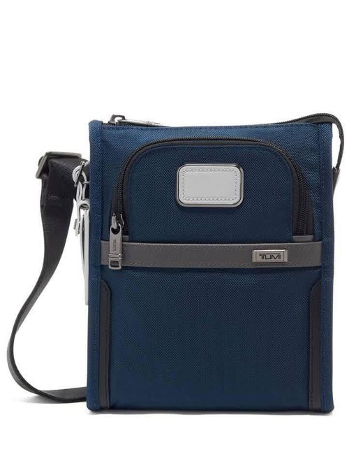 Tumi Blue Small Alpha Pocket Bag for men