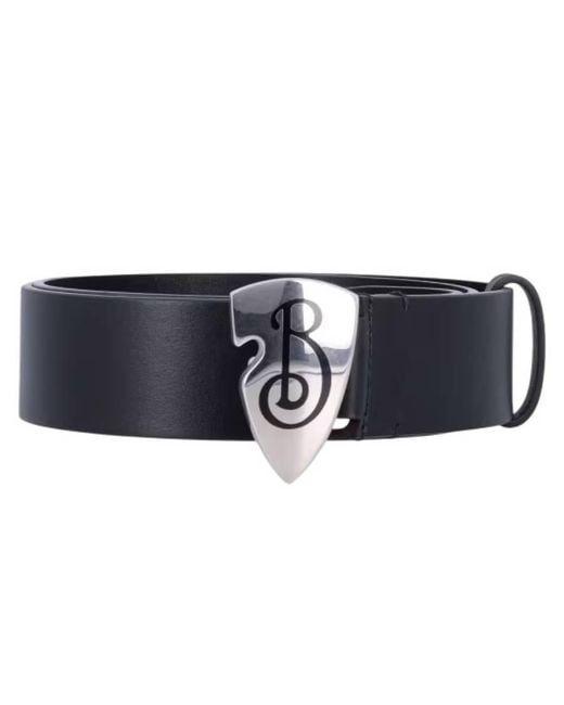 Burberry Blue Leather B Shield Belt for men