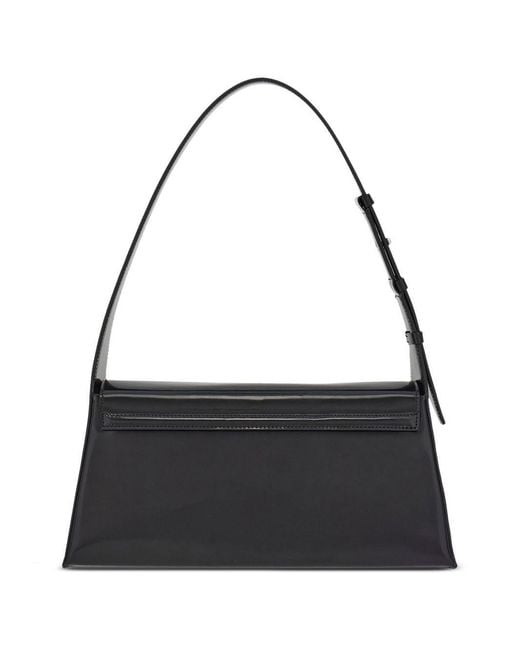 Ferragamo Black Logo Print Shoulder Bag