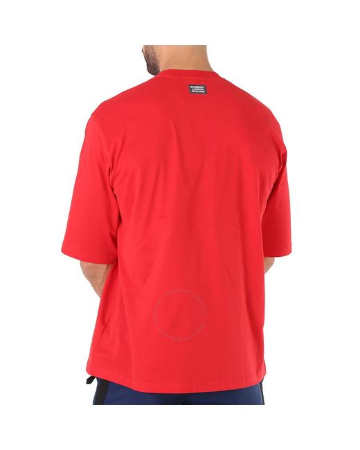 Burberry Red Gorilla Print Cotton T-shirt for men