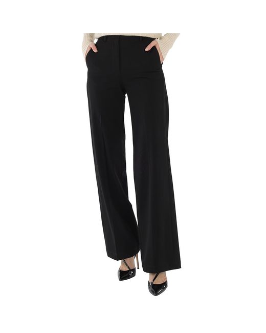 MM6 by Maison Margiela Black Mm6 Ladies Wide-Leg Tailored Trousers