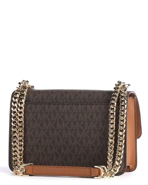 Michael Kors Gray Ladies Heather Extra-Small Logo Crossbody Bag