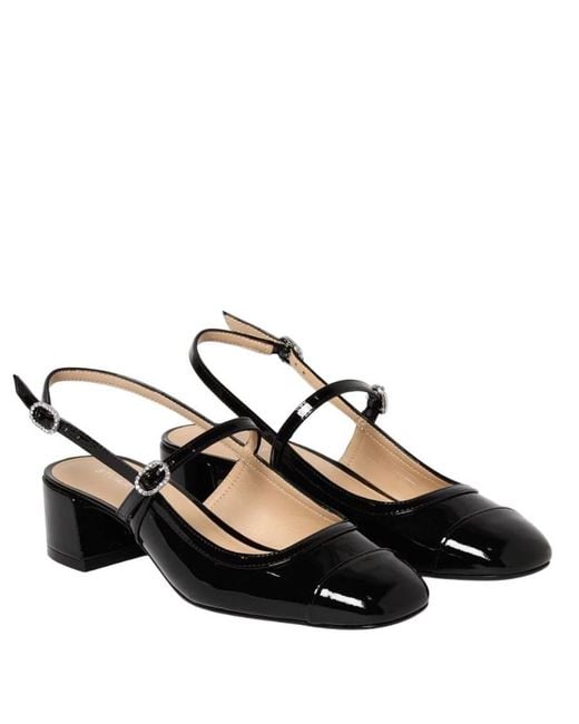 Stuart Weitzman Black Maeve Leather Mary Janes, Brand Size 36.5 Us