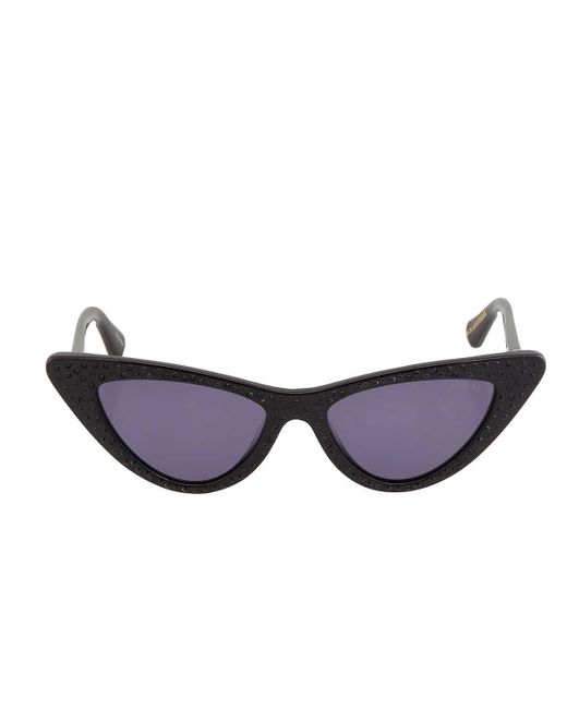 Guess Purple Smoke Cat Eye Sunglasses Gu7810 01a 54