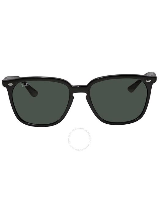 Ray-Ban Black Dark Green Square Sunglasses