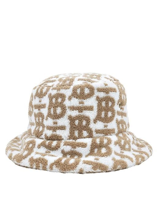 Burberry Metallic Monogram Jacquard Terry Bucket Hat