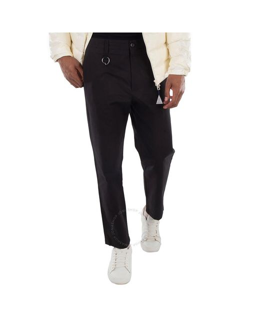 Moncler Black Cotton-Blend Drawstring Pants, Brand Size 50 (Us for men