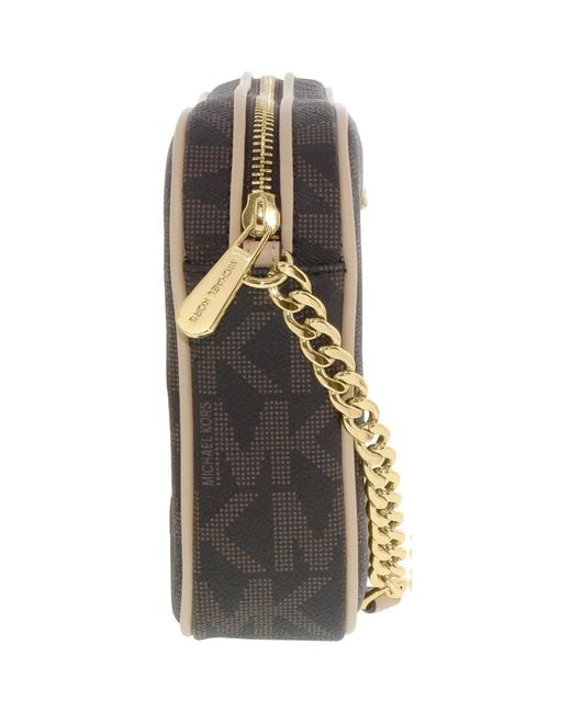 Michael Kors Brown Michael Jet Set Large Crossbody Bag