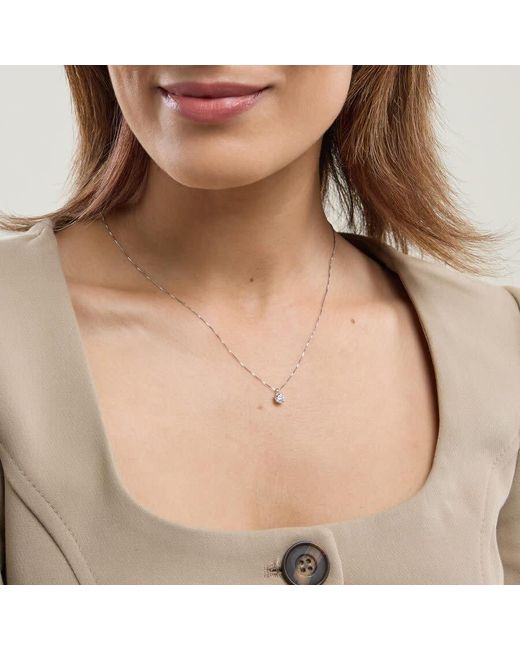 Brilliant Diamond White 3 Carat Round Lab Grown Diamond Solitaire Pendant
