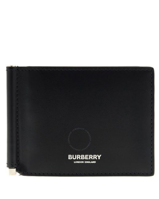 Burberry Money Clip Wallet in Black for Men | Lyst