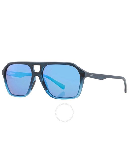 Maui Jim Wedges Blue Hawaii Navigator Sunglasses B880-03 57 for men