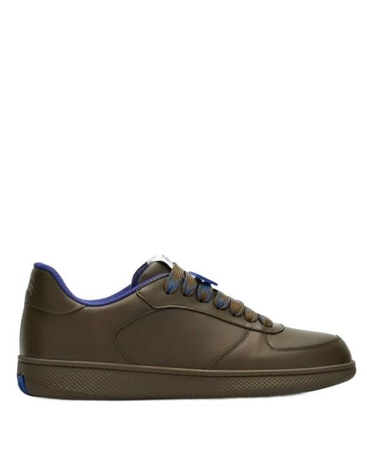 Burberry Black Terrace Leather Low-Top Sneakers, Brand Size 41.5 Us for men