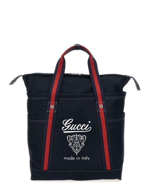 Gucci Blue Large Coat Of Arms Shopping for men