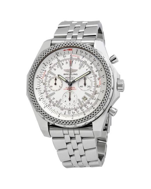 Breitling Metallic Bentley Chronograph Automatic White Dial Watch for men