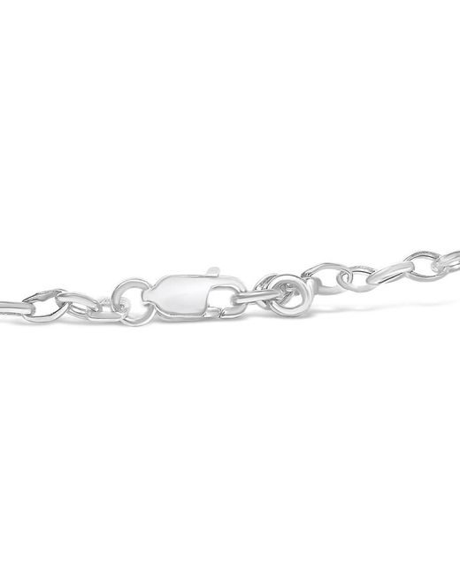 Haus of Brilliance Metallic 10K 1/6 Cttw Diamond "Love" Charm Cable Chain Bracelet (H-I Color, I1-I2 Clarity)