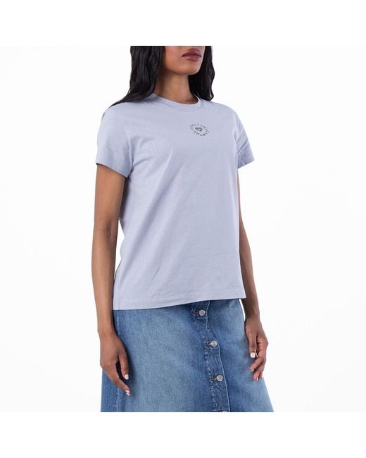 Stella McCartney Blue Lovestruck Logo Cotton T-Shirt