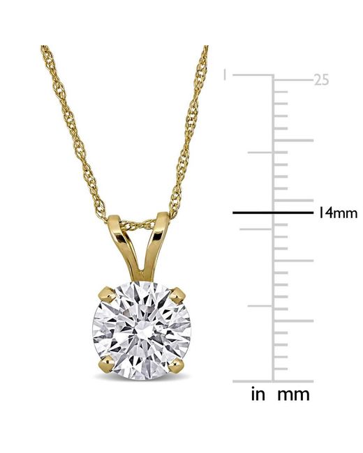 Created Forever Metallic 2Ct Tw Lab-Grown Diamond Solitaire Pendant With Chain