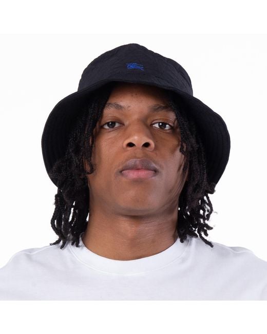 Burberry Black Packable Quilted Nylon Bucket Hat for men