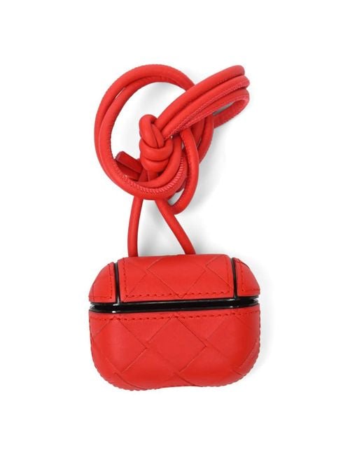 Bottega Veneta Red Intrecciato Airpods Pro Case