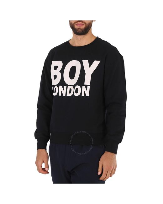 BOY London Black/white Reflective Cotton Sweatshirt for men