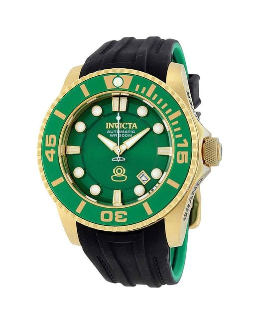 Invicta Pro Diver Automatic Green Dial Watch for men