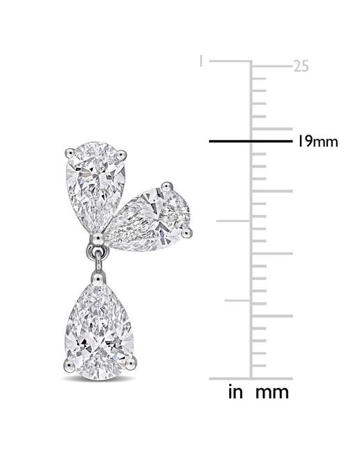 Created Forever White 3 1/2Ct Pear Shape Lab-Grown Diamond Earrings