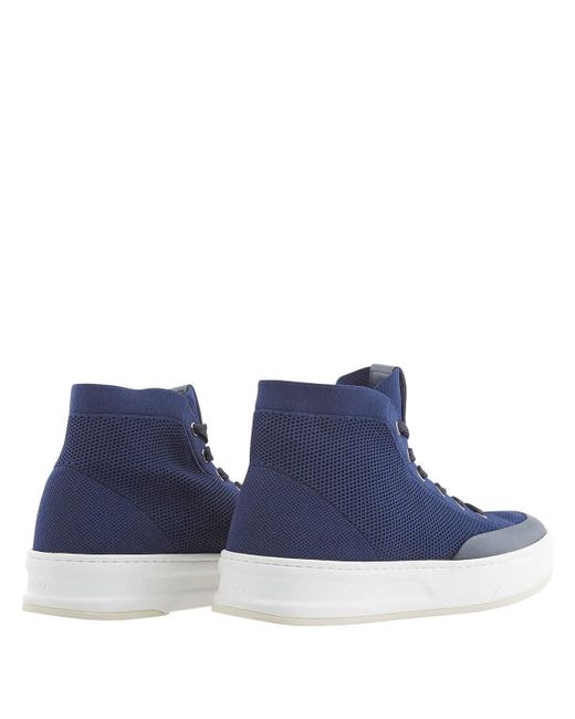 Tod's Blue High Tech Fabric And Leather Hi-top Sneakers for men