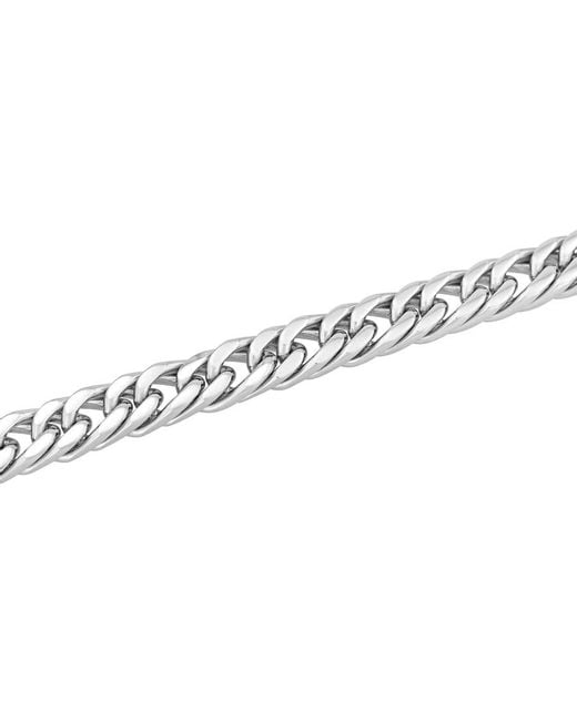 Robert Alton Metallic High Polish Curb Chain Stainless Steel Bracelet for men
