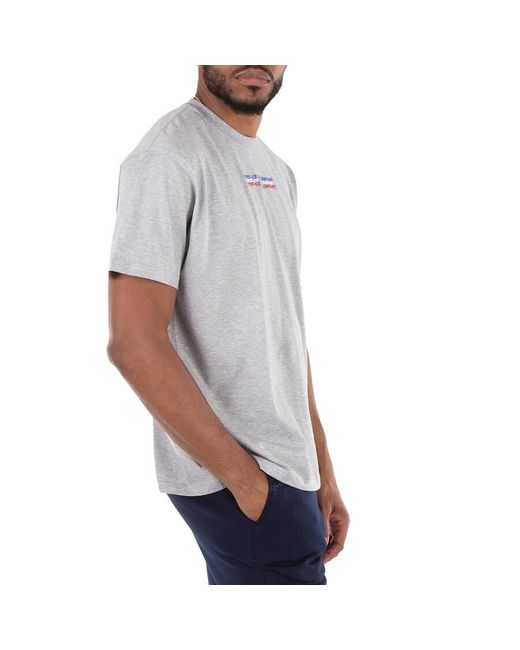 Burberry Gray L Amour Logo Embroidered Sam T-Shirt for men