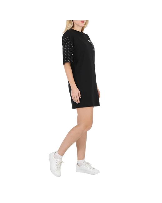 Moschino Black Teddy Bear Gem-logo T-shirt Dress