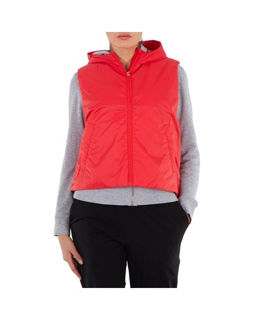 Save The Duck Red Jack Tais Hooded Vest, Brand Size 0