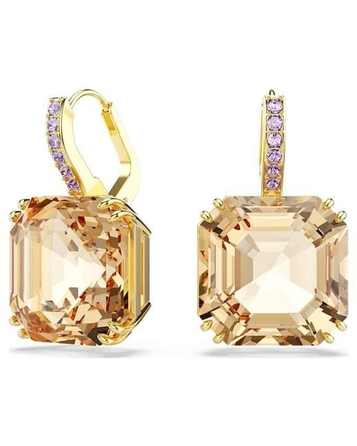 Swarovski Metallic Millenia-Tone Plated Drop Earrings