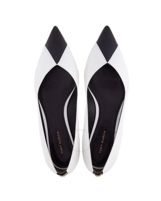 Tory Burch Brown Triangle Pointed-toe Ballet Flats
