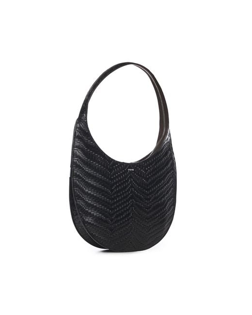 Coperni Black Soft Swipe Medium Leather Shoulder Bag