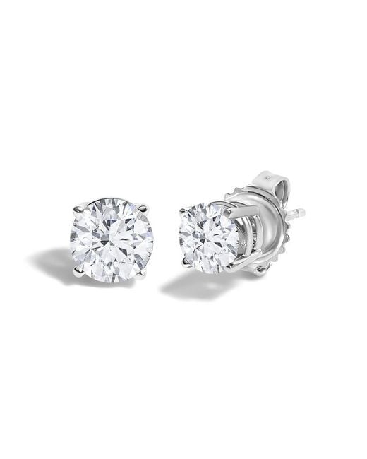 Haus of Brilliance White 14K 1 1/10 Cttw Round Diamond Solitaire Stud Earrings